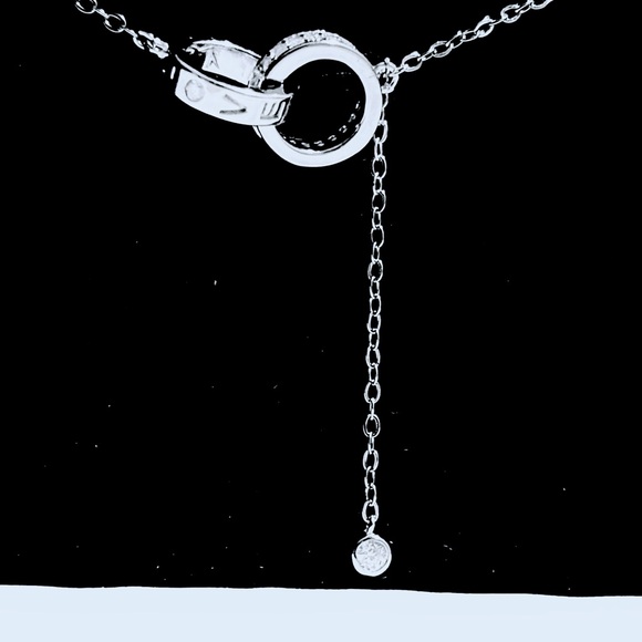 Jewelry - Moissanite love necklace  16 inch extend to 17 inch with a .5 drop diamond.